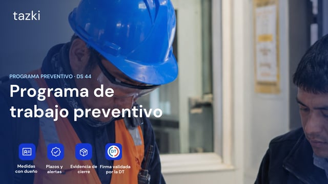 Programa de trabajo preventivo del DS 44