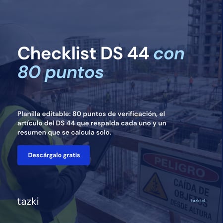 Checklist DS 44 con 80 puntos de verificacion en Excel