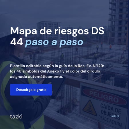 Plantilla de mapa de riesgos DS 44 en Excel con la simbologia oficial