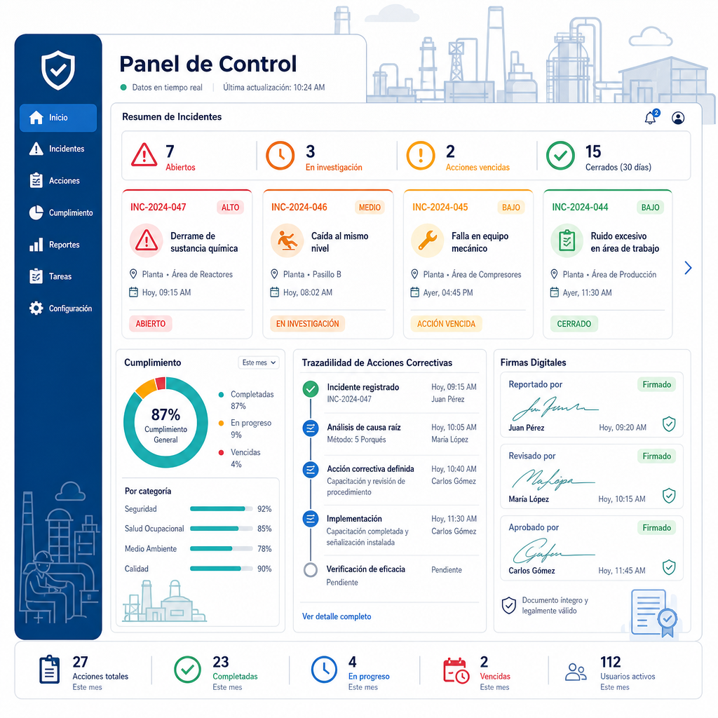 Digital Control Panel Showing RealTime Labor Incident Reports with Compliance Gr